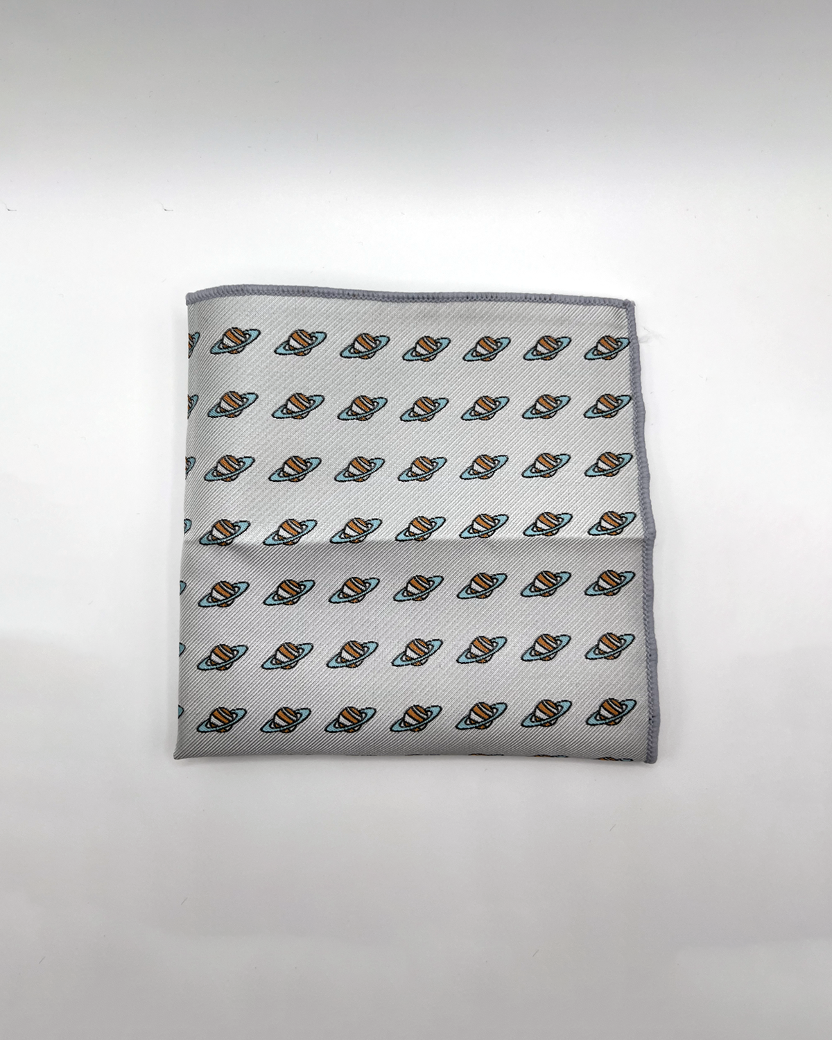 Planet - White Pocket Square