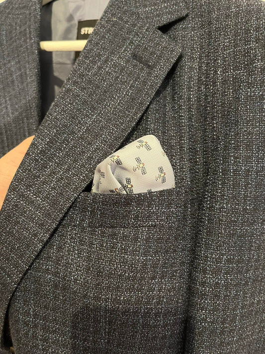Satellite - Blue Pocket Square
