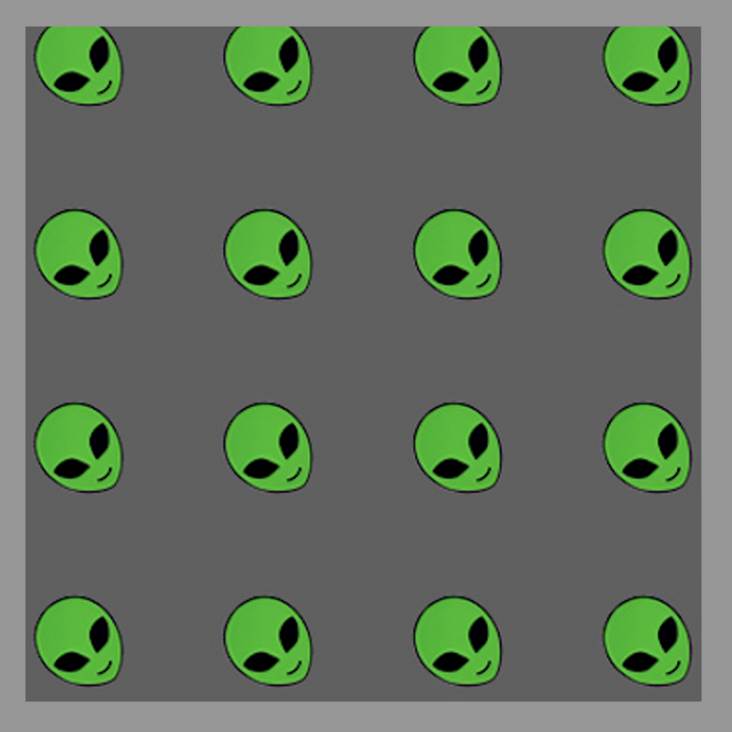 Alien - Grey Pocket Square