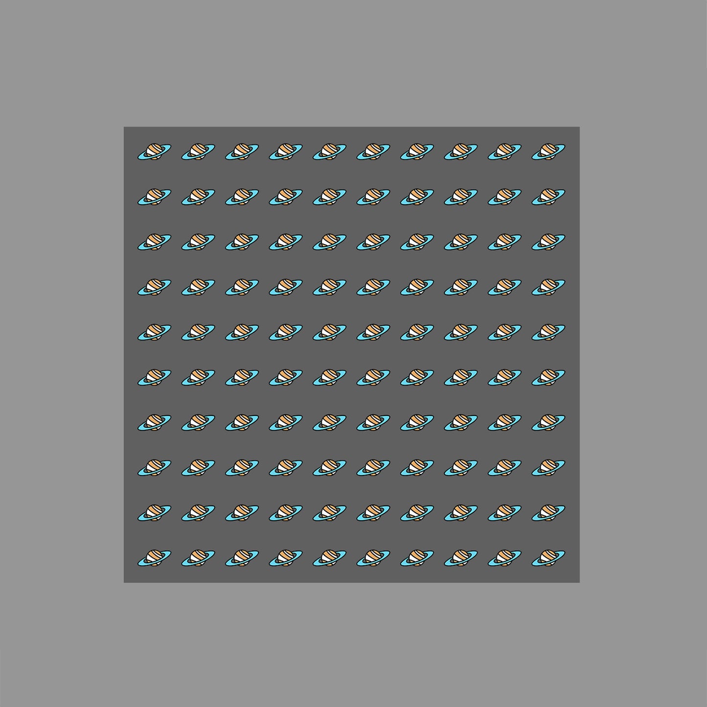Planet - Grey Pocket Square