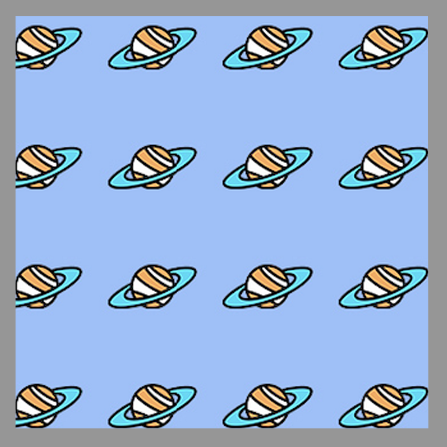 Planet - Blue Pocket Square