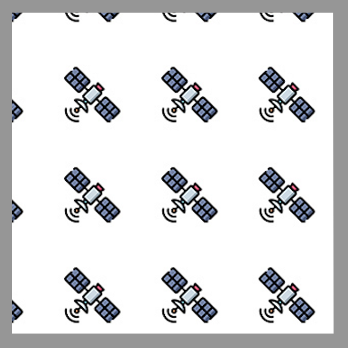 Satellite - White Pocket Square
