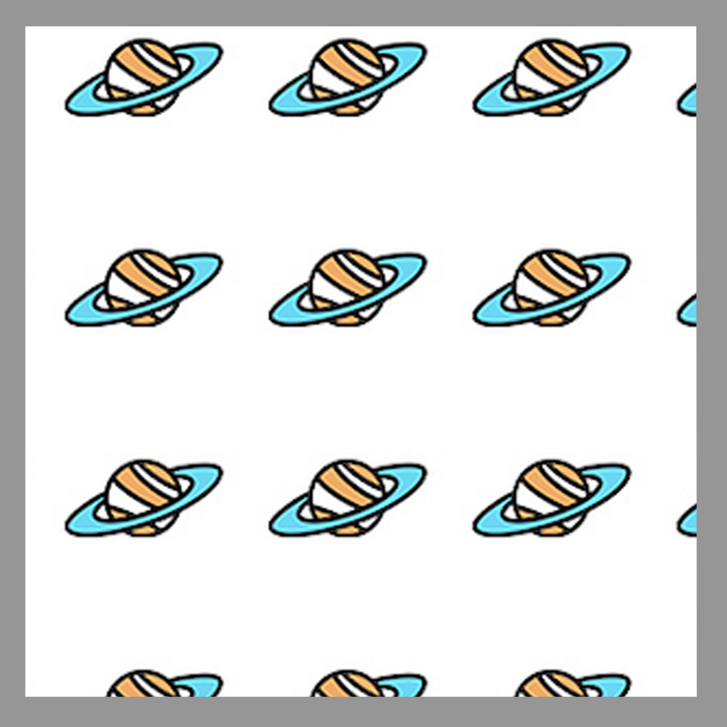Planet - White Pocket Square