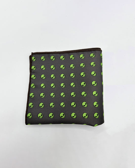 Alien -  Grey Pocket Square