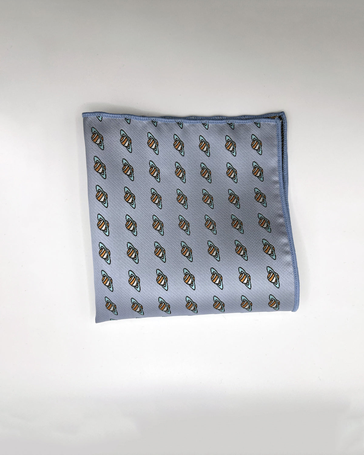 Planet - Blue Pocket Square