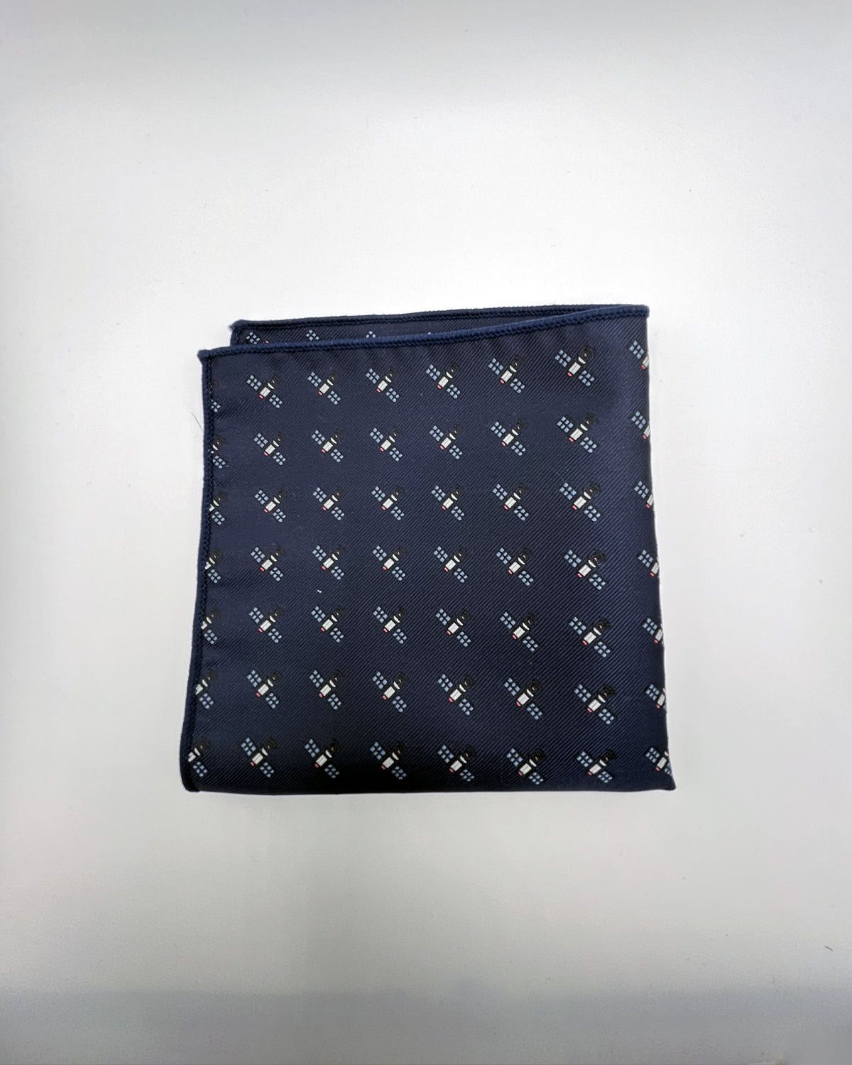 Satellite - Navy Pocket Square