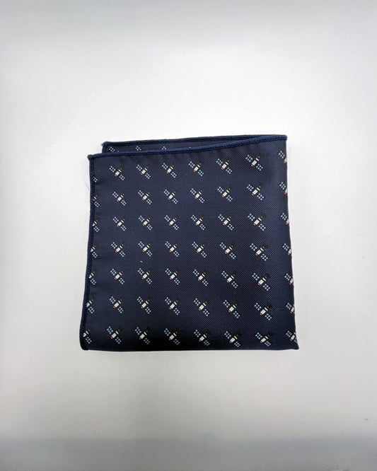 Satellite - Navy Pocket Square
