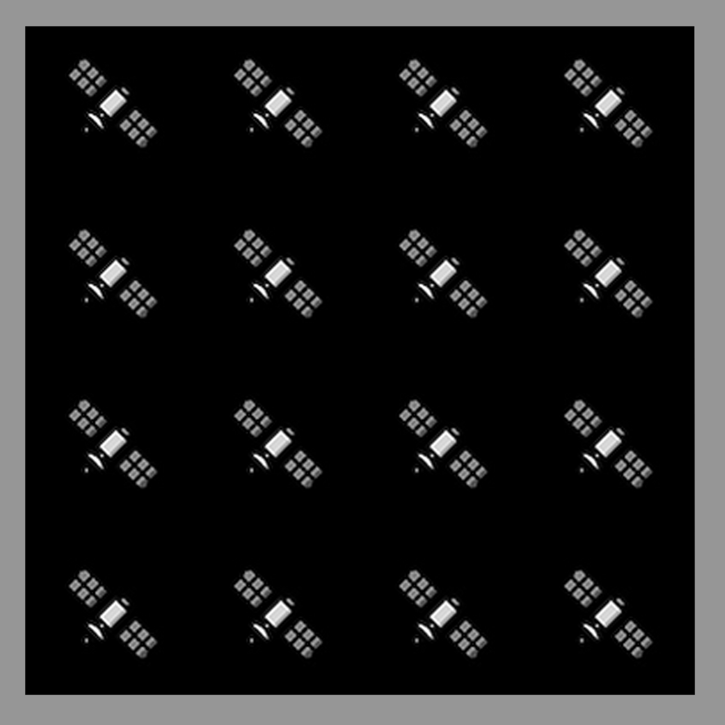 Satellite - Black Pocket Square