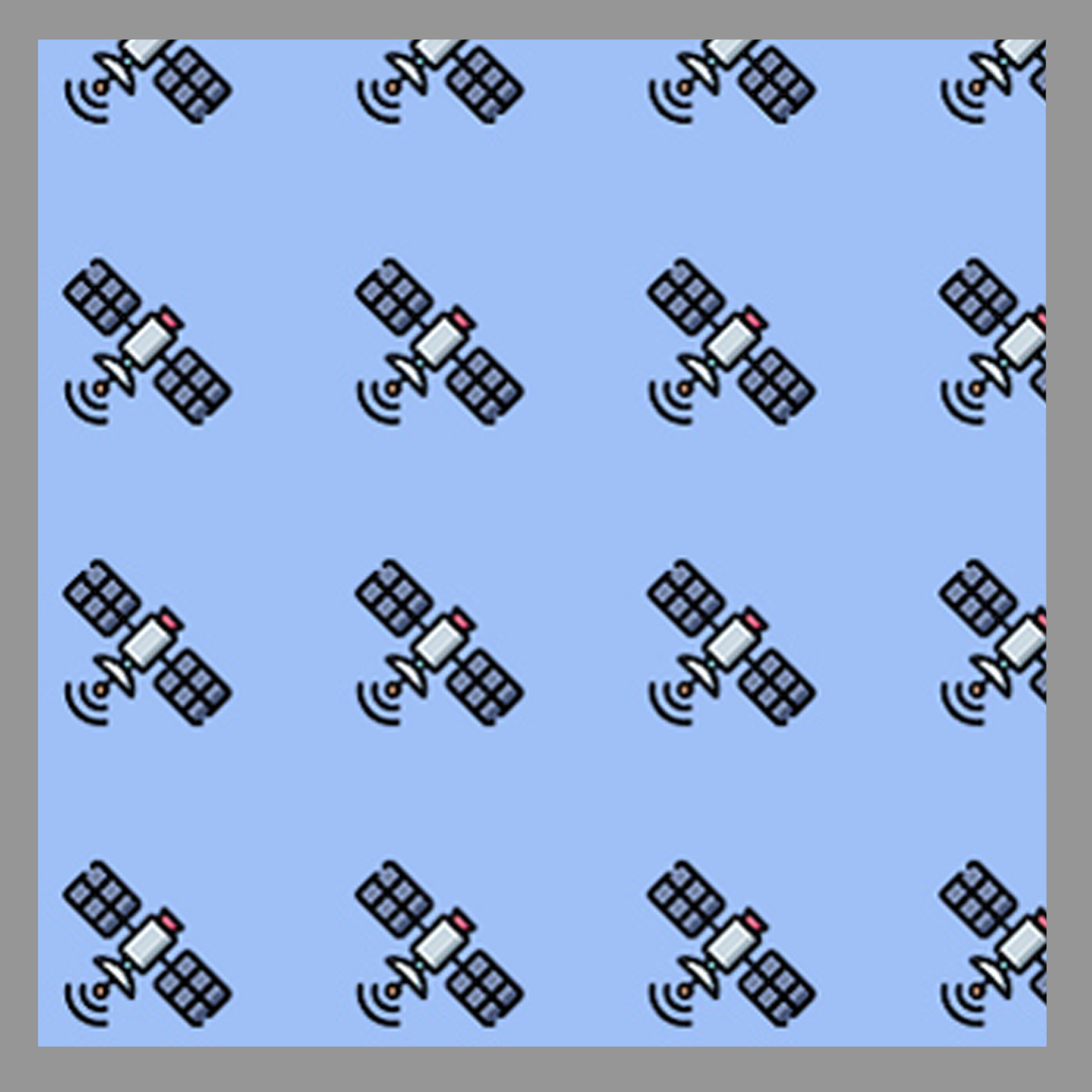 Satellite - Blue Pocket Square